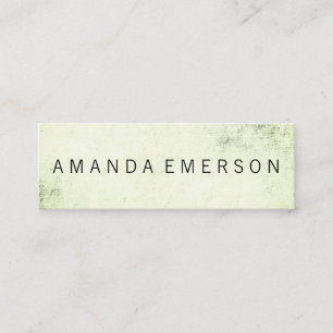 Minimalist Green Grunge Mini Business Card