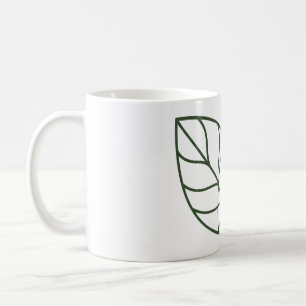 Minimalist Green Leaf Line Art Coffee Mug