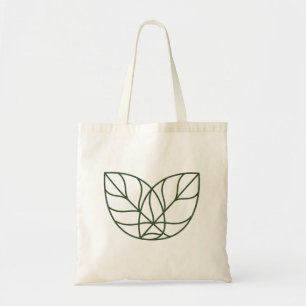 Minimalist Green Leaf Line Art  Tote Bag