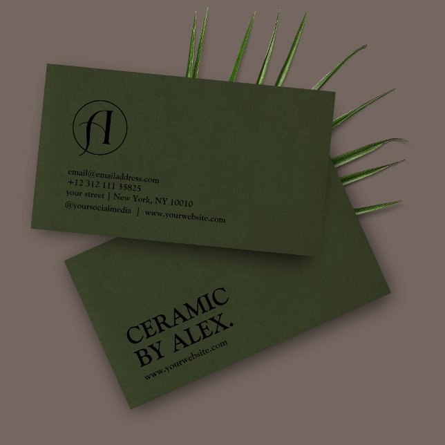 Minimalist Green Logo Business Card (Creator Uploaded)
