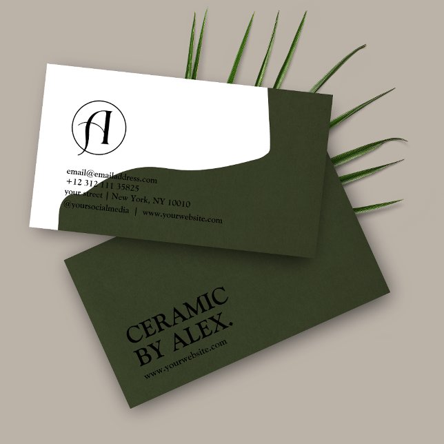 Minimalist Green Logo Business Card (Creator Uploaded)