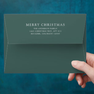 Minimalist Green Modern Christmas Envelope