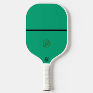 Minimalist Green Pickleball Paddle with Monogram