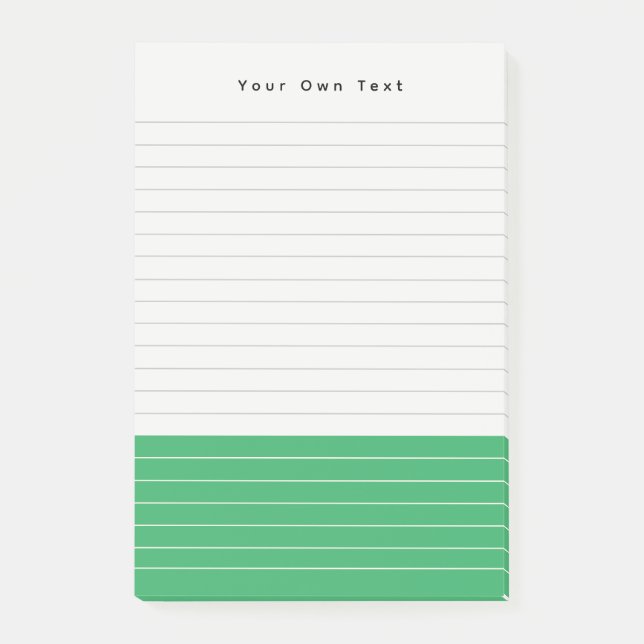 Minimalist Green Pop Colour-block Lined Notepad (Front)