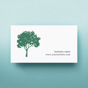 Minimalist Green Tree Landscaping Business Card