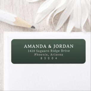 Minimalist Green Typographic Return Address Label
