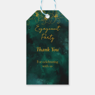 minimalist Green wedding engagement thank you Gift Tags