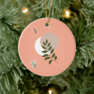 Minimalist Greenery Art Ceramic Ornament