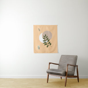 Minimalist Greenery Art Tapestry
