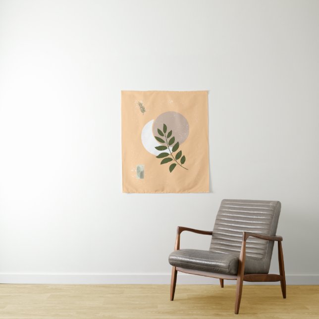 Minimalist Greenery Art Tapestry (In Situ)