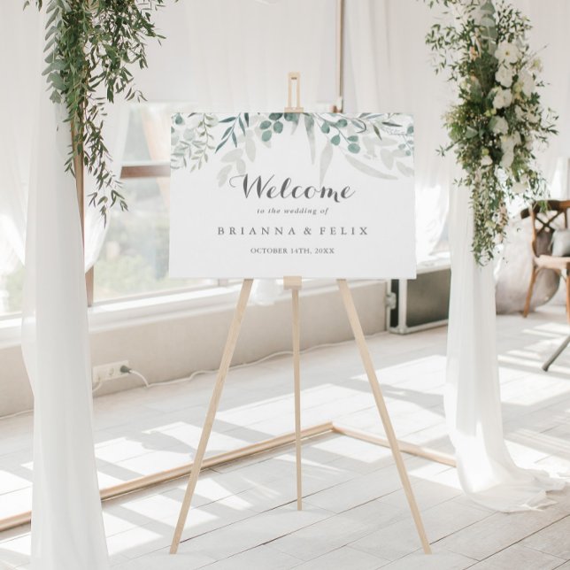  Minimalist Greenery Eucalyptus Wedding Welcome  Poster (Creator Uploaded)