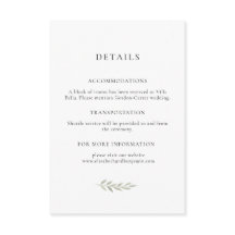 Minimalist Greenery Wedding Details Elegant