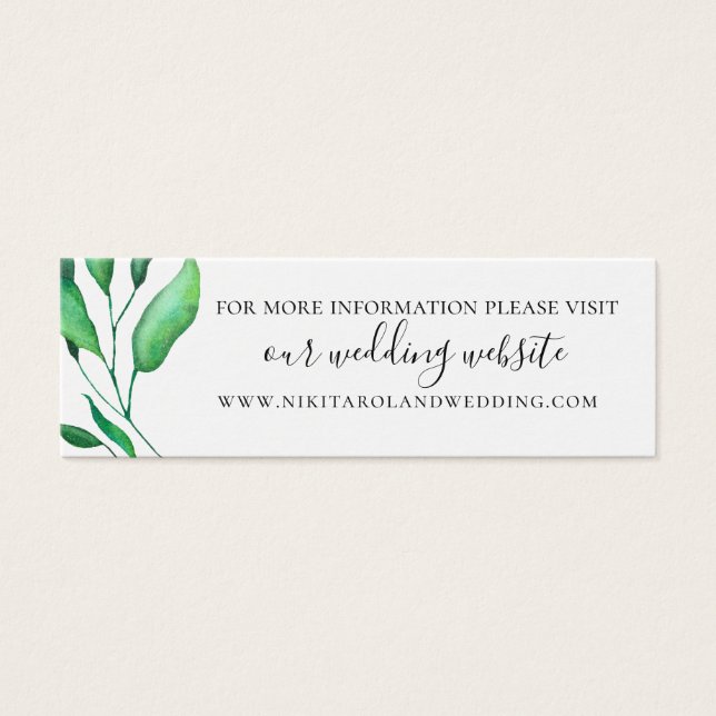 Minimalist Greenery Wedding Website (Front)