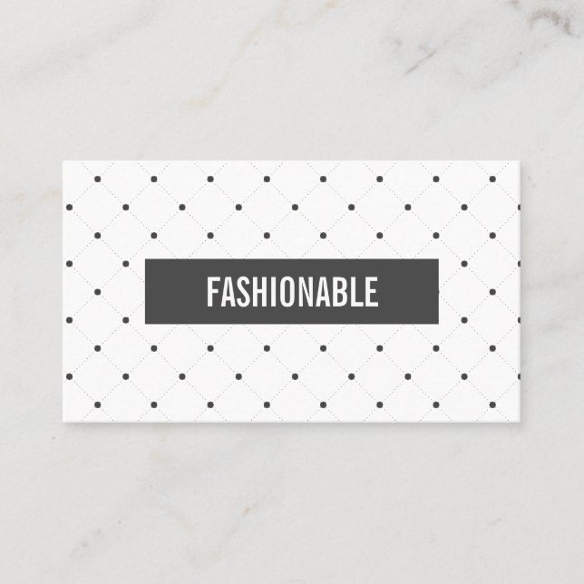 Minimalist /Grey Bar / Plush Pattern Business Card (Front)