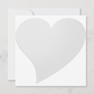 Minimalist grey big heart Modern elegant cute