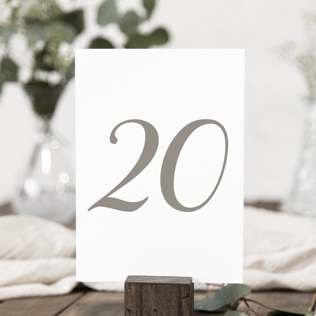 Minimalist Grey Colour Table Number 20 (Creator Uploaded)