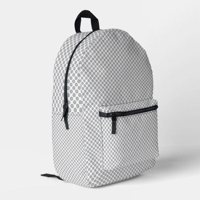 Minimalist Grey Dot Backpack Gift (Back Corner Left)