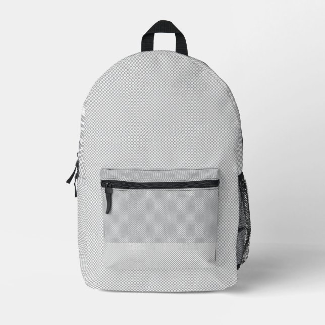 Minimalist Grey Dot Pattern Backpack (Front)
