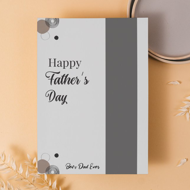Minimalist Grey Father’s Day | Best Dad Ever Card (Creator Uploaded)