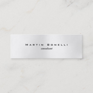 Minimalist Grey Light Skinny Business Card