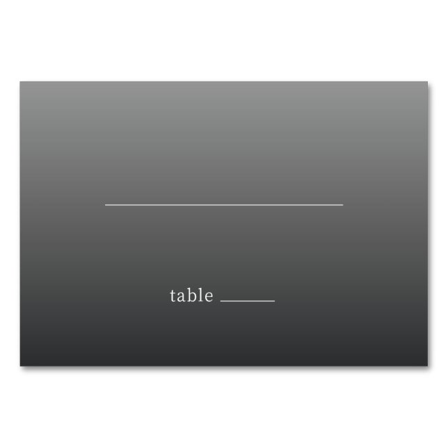 Minimalist Grey Line Table Number (Front)