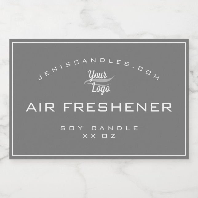 Minimalist Grey Logo Template Simple Style Candle Food Label (Single Label)