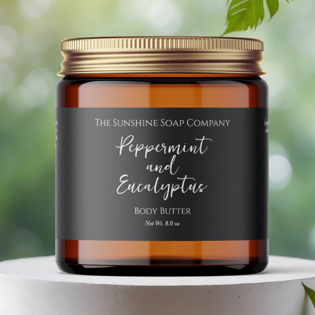 Minimalist Grey Waterproof Cosmetics Jar Label (Creator Uploaded)