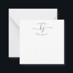 Minimalist Grey White 2 Monogram Name Note Card<br><div class="desc">Elegant Chic Modern, Girly Grey and White Name 2 Monogram Initials Custom Personalised "a note from" Note Card. Featuring 2 swirly monogram initial in hand lettered font script with swashes, full name and „a note from” text in grey (grey) and white. Perfect, pretty feminine minimalist gift idea for business office,...</div>