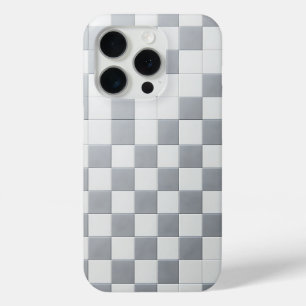Minimalist Grey &White Chequered Phone Case Modern