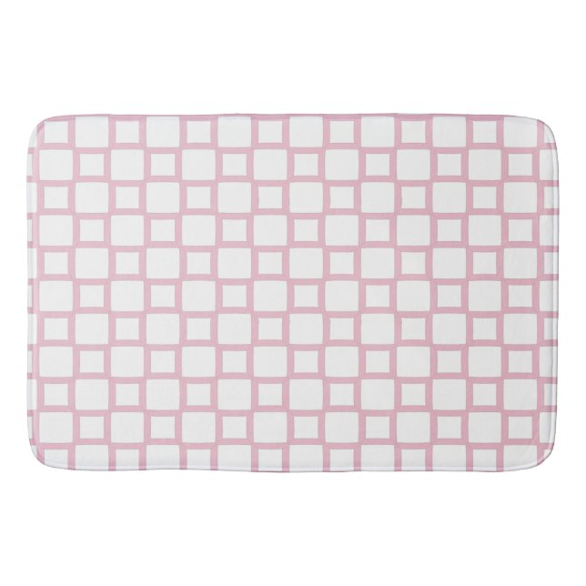 Minimalist Grid Pattern Bath Mat (Front)