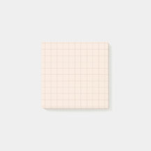 Minimalist Grid Post-it® Notes in Champagne Tones