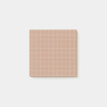 Minimalist Grid Post-it® Notes in Earth Tones