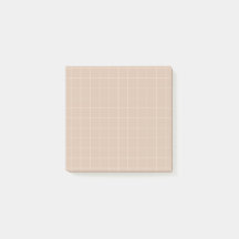Minimalist Grid Post-it® Notes in Sandstone Tones
