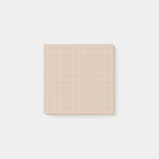Minimalist Grid Post-it® Notes in Sandstone Tones