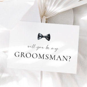 Minimalist Groomsman Proposal Card