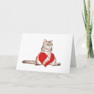 Minimalist Grumpy Cat Valentine's Day Card