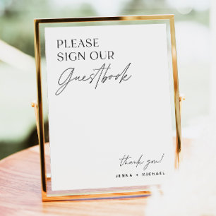 Minimalist Guestbook Sign   Wedding Guest Book