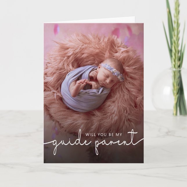 Minimalist Guide Parent Photo Proposal Card (Front)