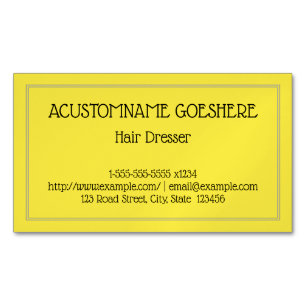 Minimalist Hair Dresser Magnetic Business Card