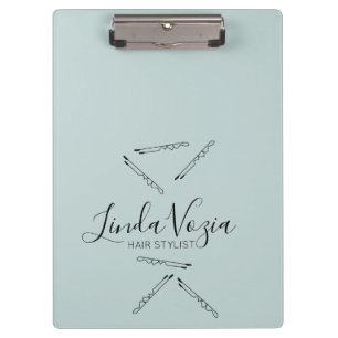 Minimalist Hair Stylist Line Art Hair Clipboard