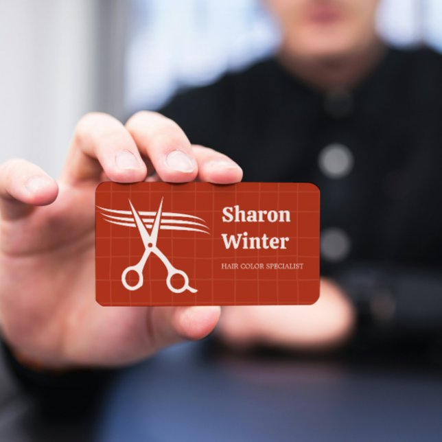 Minimalist Hairstylist Hair Coloring Services Business Card (Creator Uploaded)