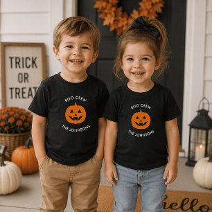 Minimalist Halloween Boo Crew – Personalised Toddler T-Shirt