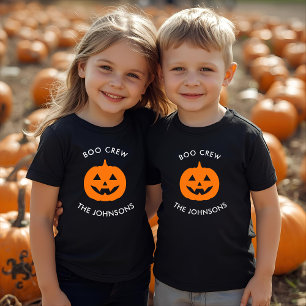 Minimalist Halloween Boo Crew – Personalised Toddler T-Shirt