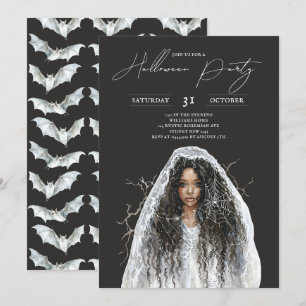 Minimalist Halloween Haunted Forest Invitation