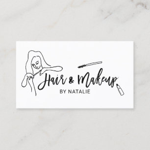 Minimalist Hand Drawing Beauty Salon Business Card