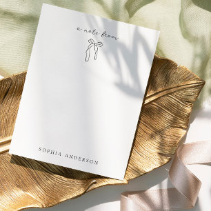 Minimalist Hand-Drawn Bow   Elegant Card