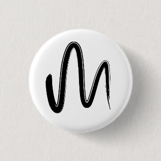 Minimalist Hand Drawn Seamless Pattern Graphic Art 3 Cm Round Badge