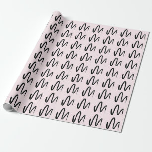 Minimalist Hand Drawn Seamless Pattern Graphic Art Wrapping Paper