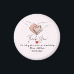Minimalist Hand Heart Gesture Wedding Guest Gift M Magnet<br><div class="desc">Minimalist Hand Heart Gesture Wedding Guest Gift magnet. You can customise the name,  date,  and message.</div>