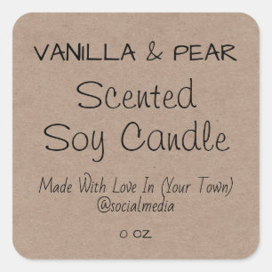 Minimalist Hand Written Product Labels